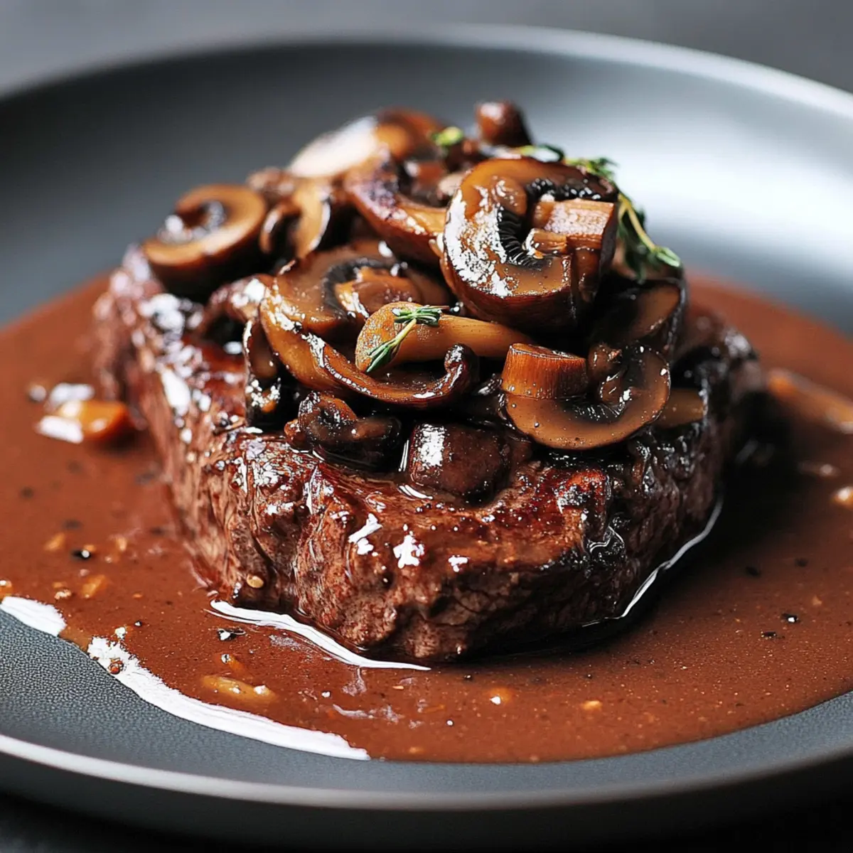Red Wine Mushroom Sauce for Steak
