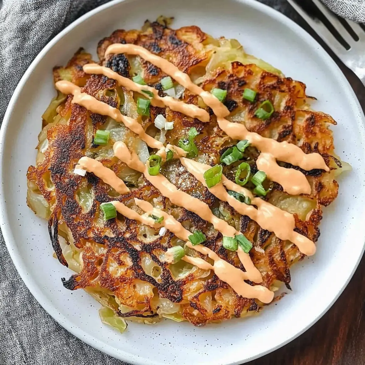 Ultra crispy cabbage pancake
