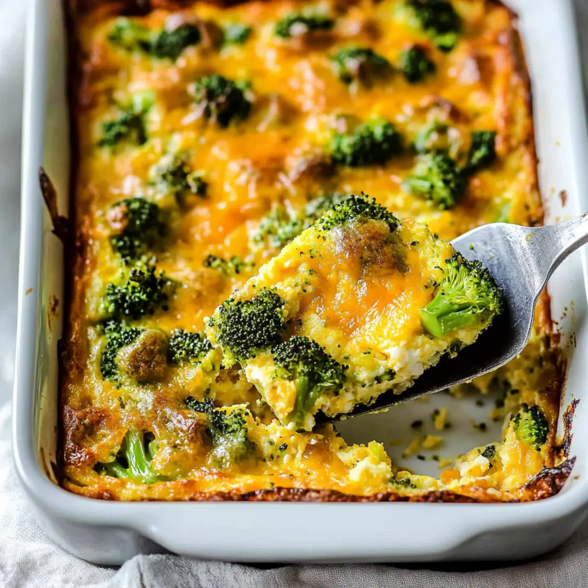 Broccoli Cheddar Egg Bake