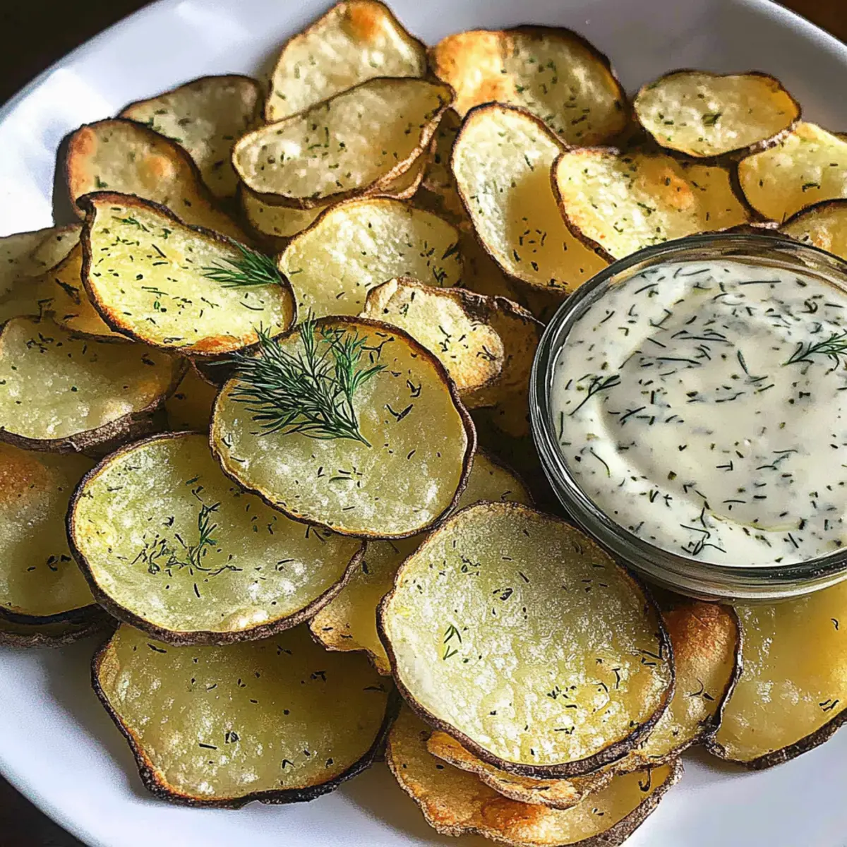 Homemade Dill Pickle Potato Chips