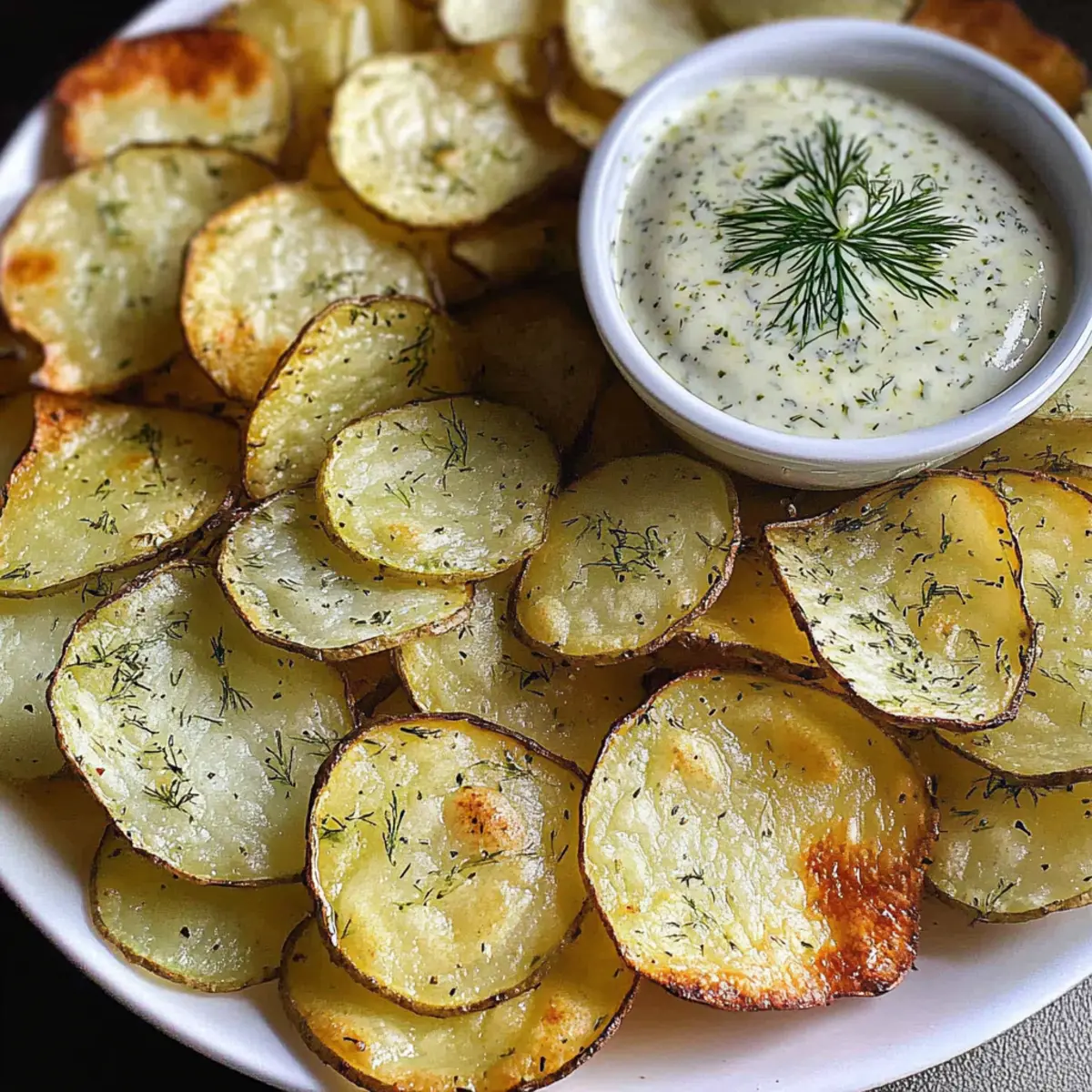 Homemade Dill Pickle Potato Chips