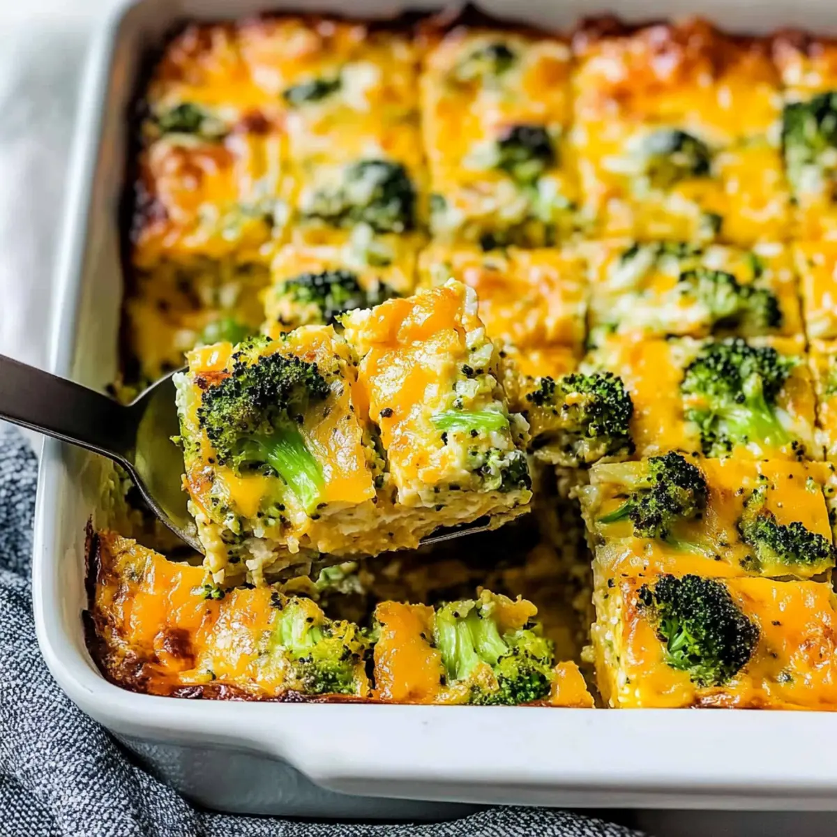 Broccoli Cheddar Egg Bake