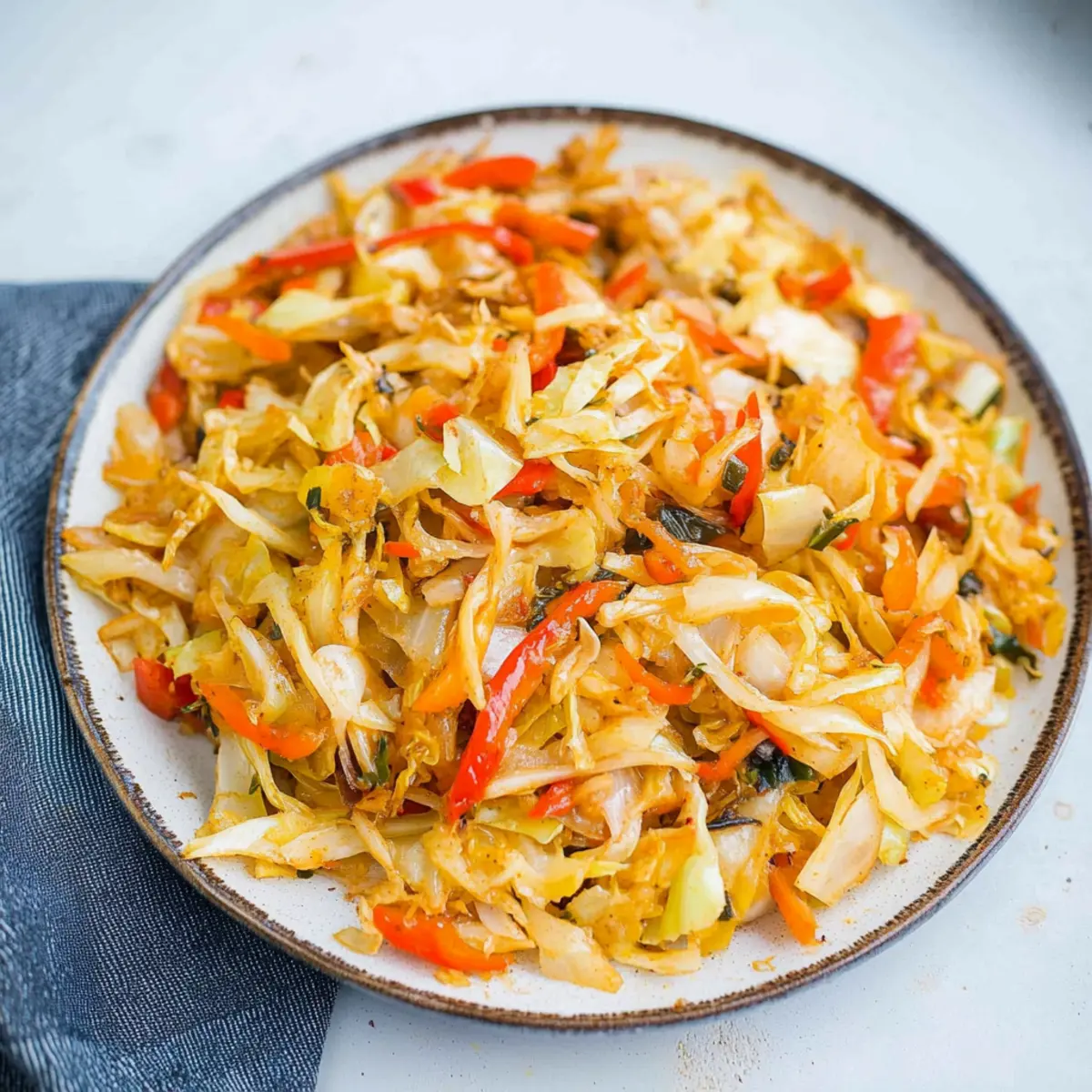 Jamaican fried cabbage