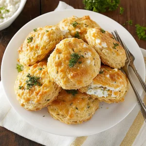 Biscuits salés aux herbes et cottage cheese