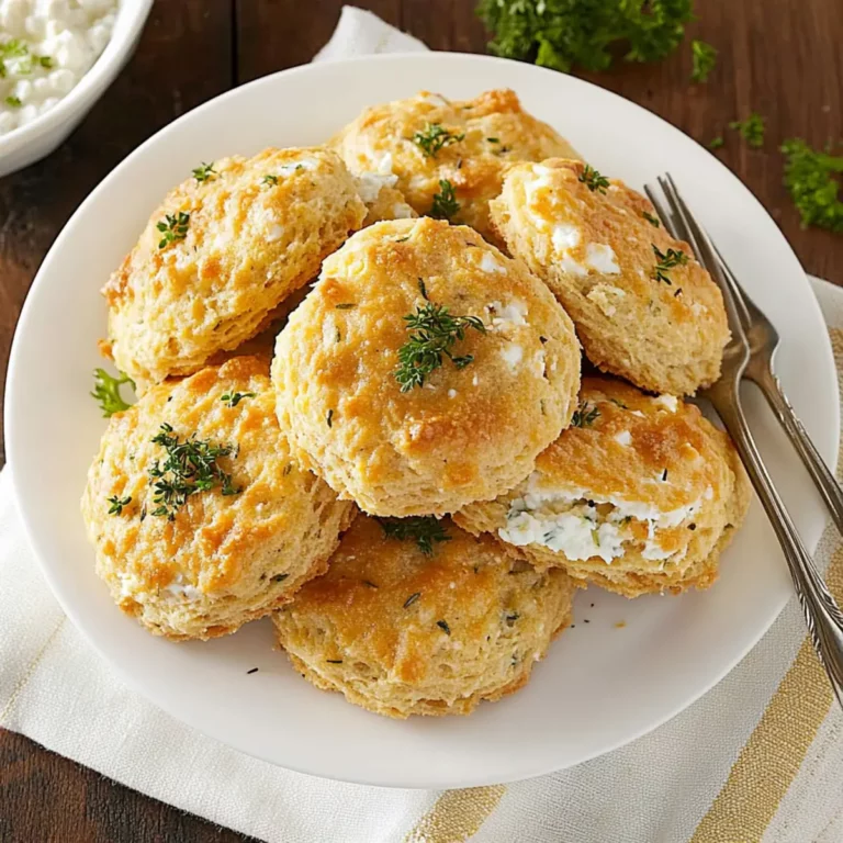 Biscuits sal?s aux herbes et cottage cheese