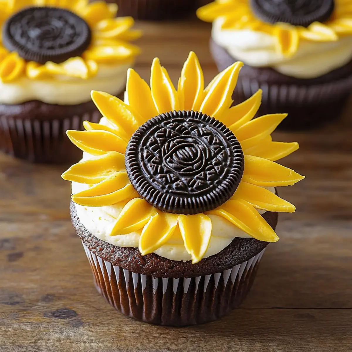 Oreo Sunflower Cupcakes
