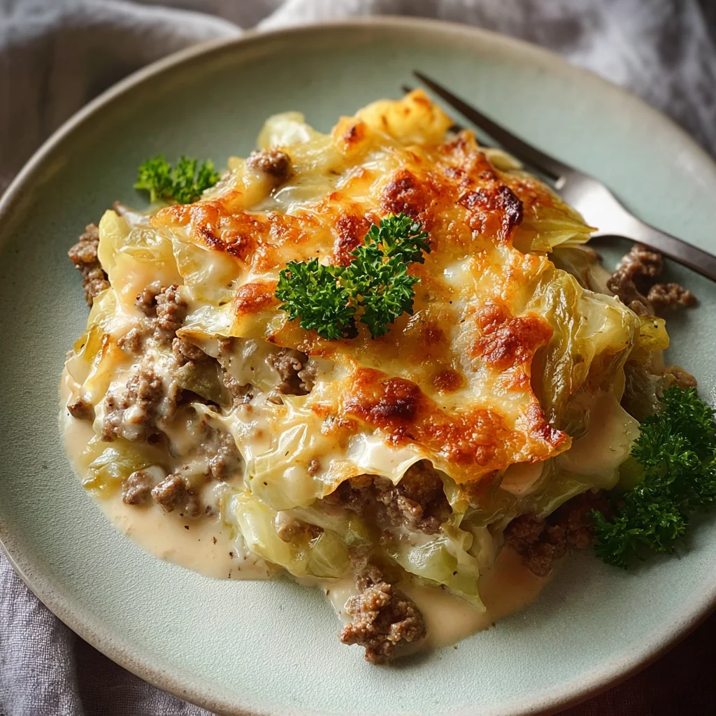 Creamed Cabbage & Ground Beef Casserole: Comforting Delight