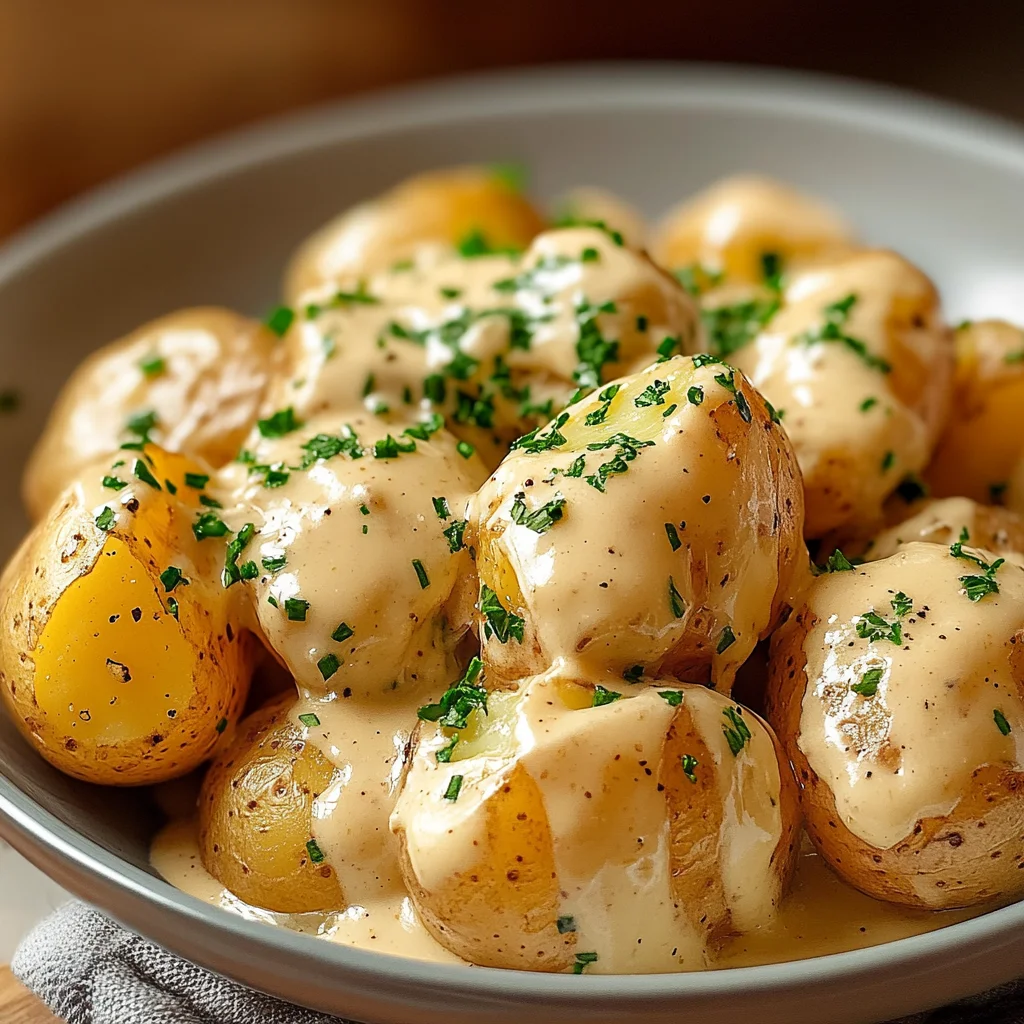 Creamy Garlic Baby Potatoes: Melt-in-Your-Mouth Goodness