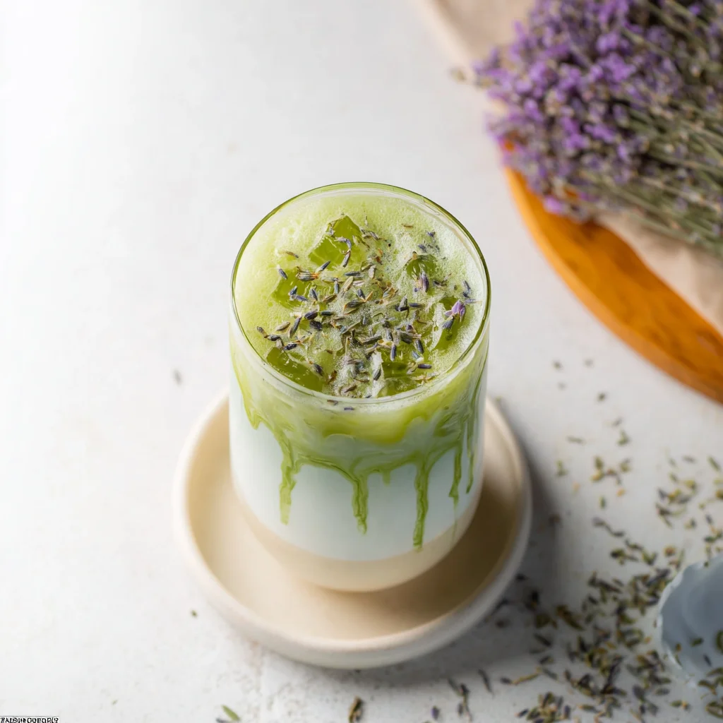 Iced Honey Lavender Matcha Latte: Refreshingly Delicious Sip