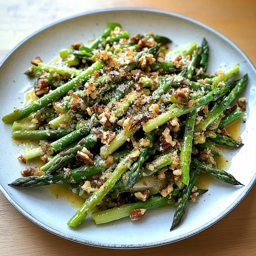 Raw Asparagus Salad with Walnuts & Parmesan: Delightful C...