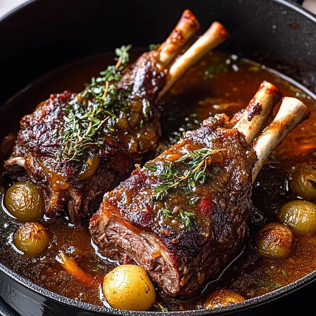 Slow Cooker Lamb Shanks with Herb Gravy: Comforting Delight