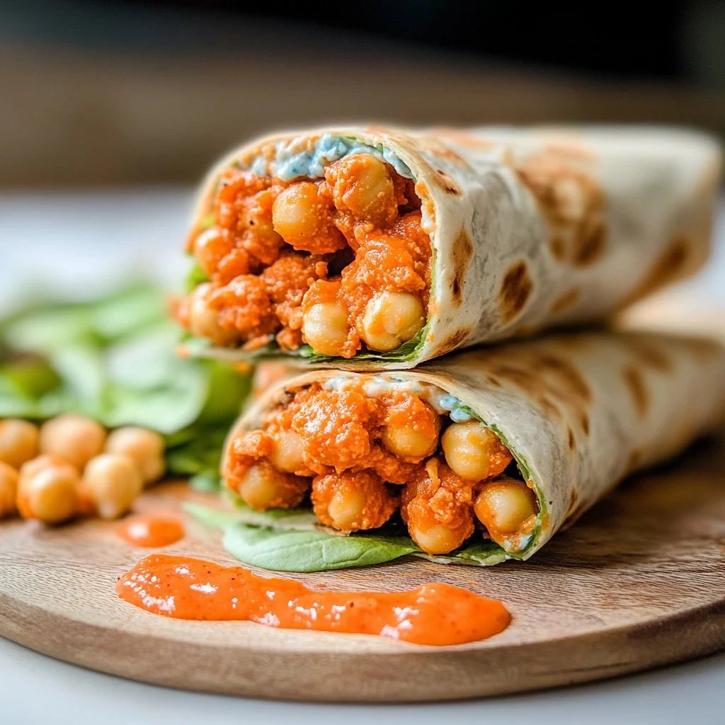 Spicy Buffalo Chickpea Wraps: Flavorful and Fun Delight