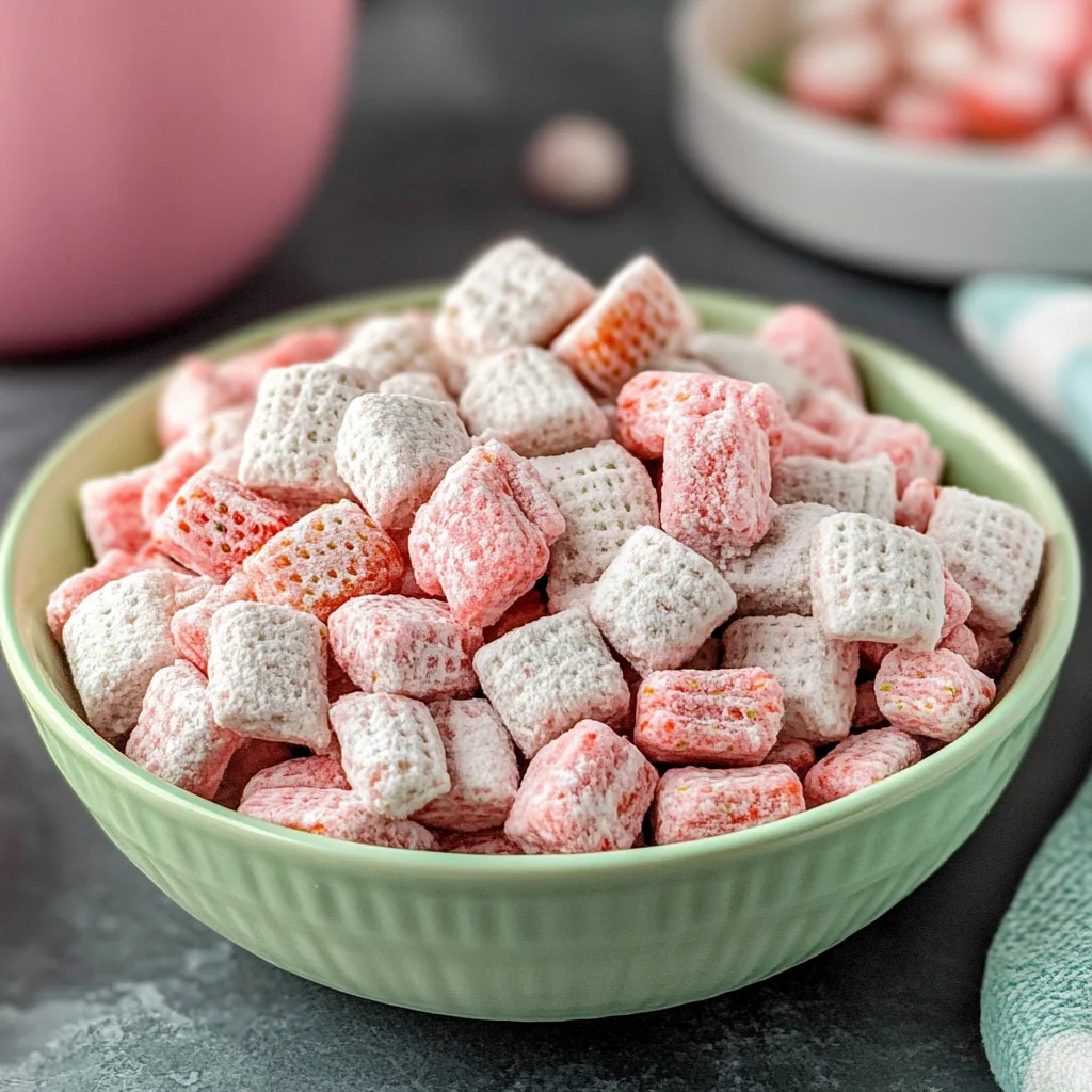Strawberry Shortcake Puppy Chow: Irresistibly Sweet Snack