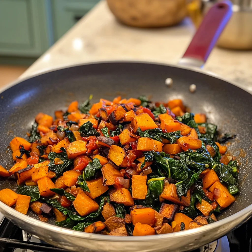 Sweet Potato and Swiss Chard Sauté: A Colorful Delight