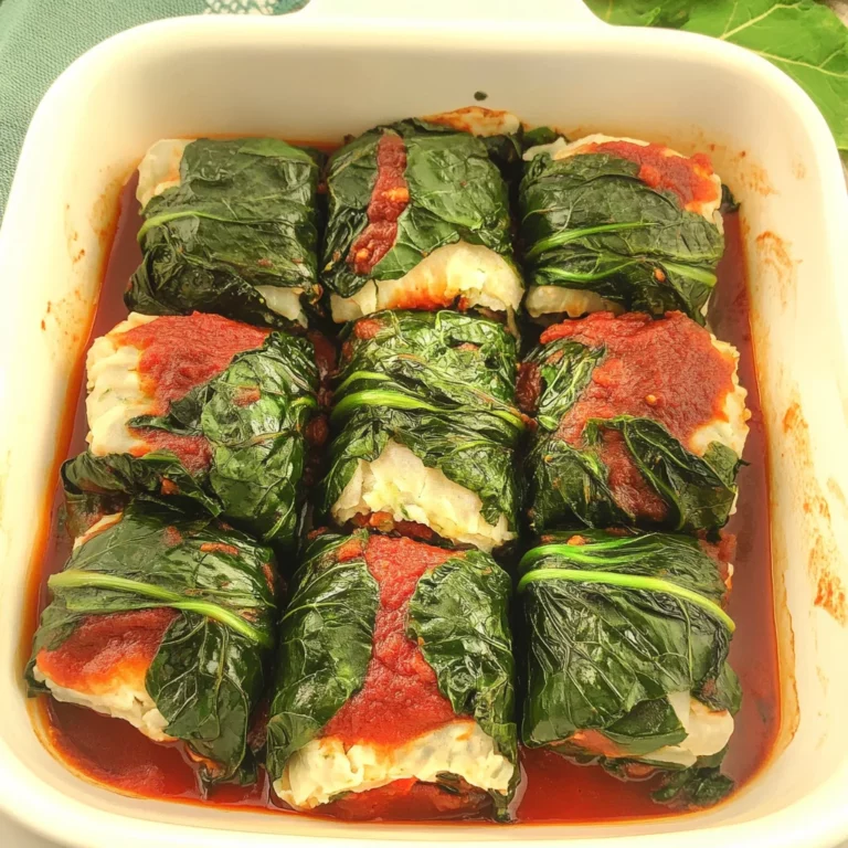 Vegetarian Stuffed Swiss Chard Rolls: Cozy and Flavorful