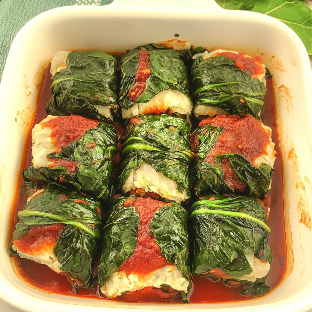 Vegetarian Stuffed Swiss Chard Rolls: Cozy and Flavorful
