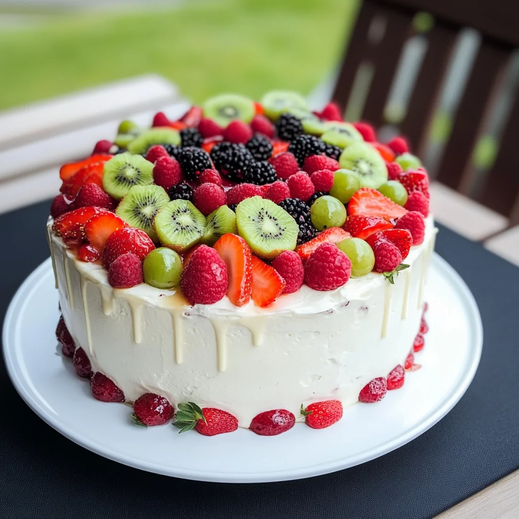 cake with fruit: Juicy Summer Delight Awaits!
