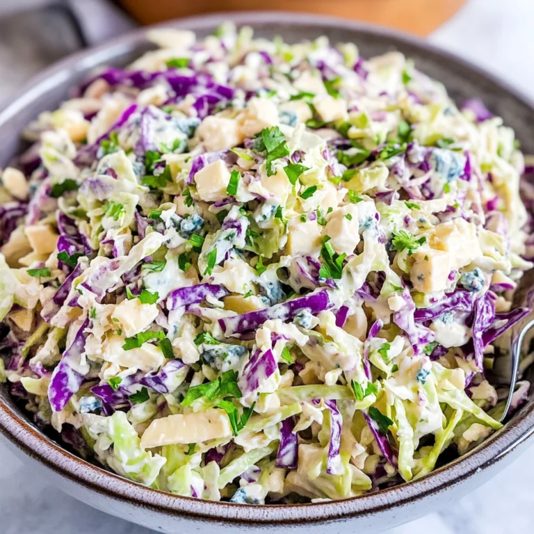 Gourmet Blue Cheese Coleslaw: Irresistibly Creamy Delight