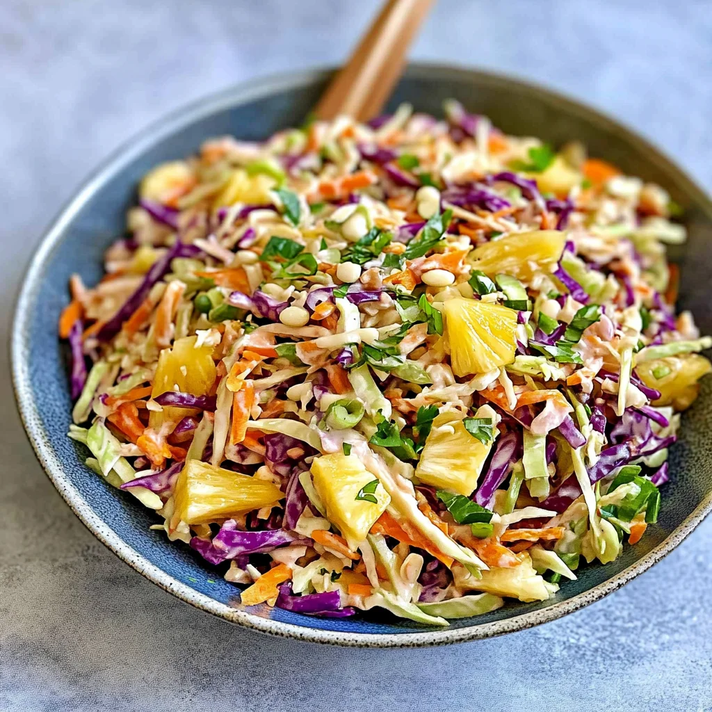 Hawaiian Pineapple Coleslaw: Tropical & Refreshing Delight