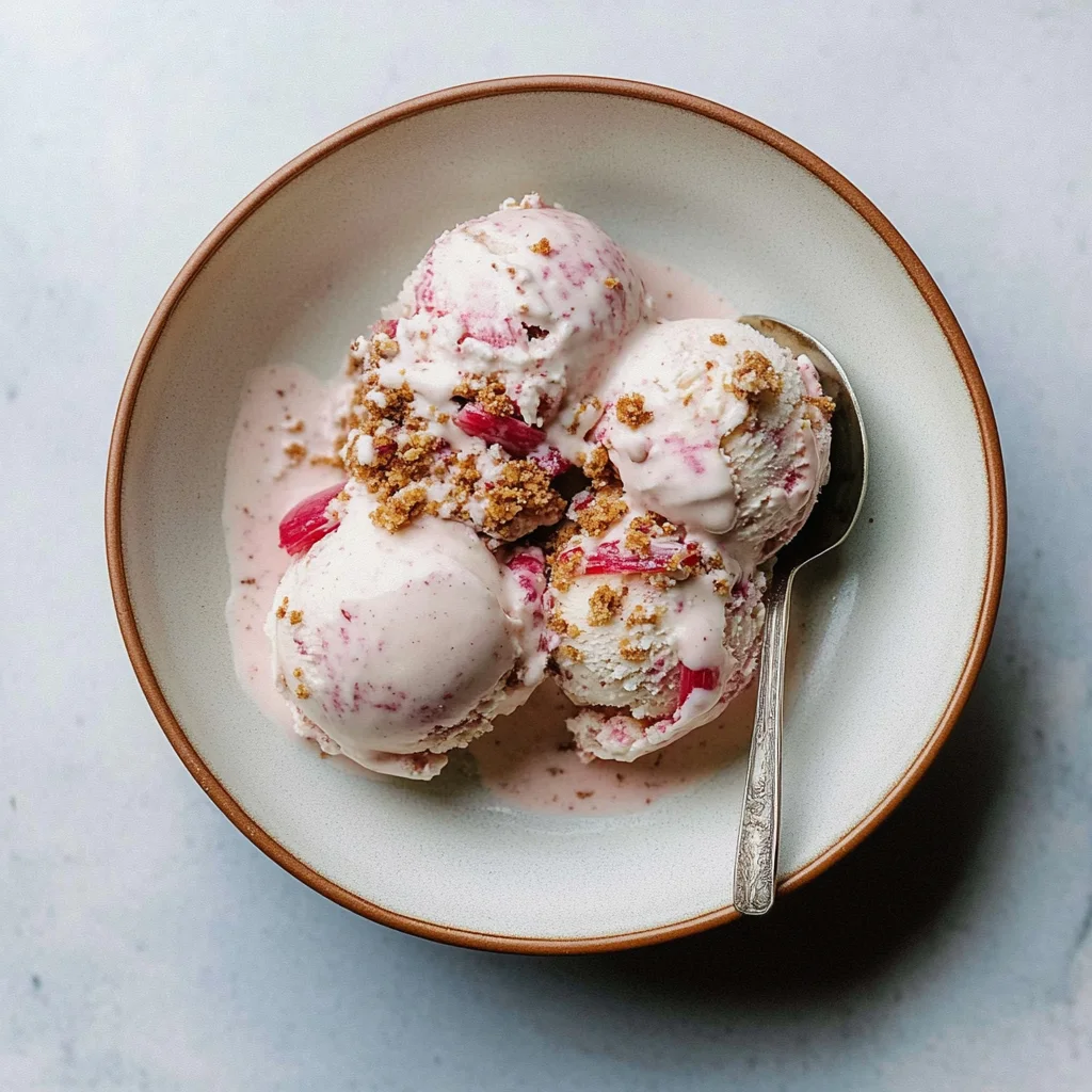 Homemade Rhubarb Crumble Ice Cream: Dreamy Delight Awaits
