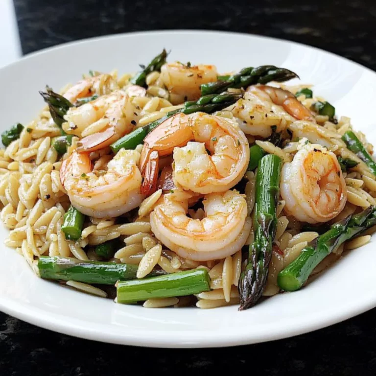 Lemon Garlic Shrimp and Asparagus Orzo: Delightful & Creamy