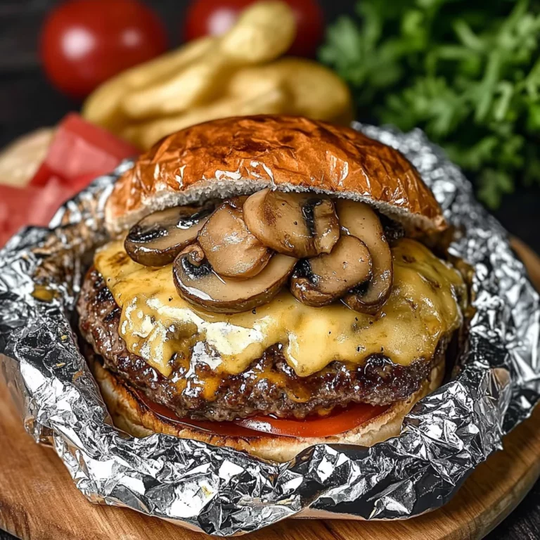 Mushroom Swiss Burger Foil Packets: Juicy Flavor Explosion