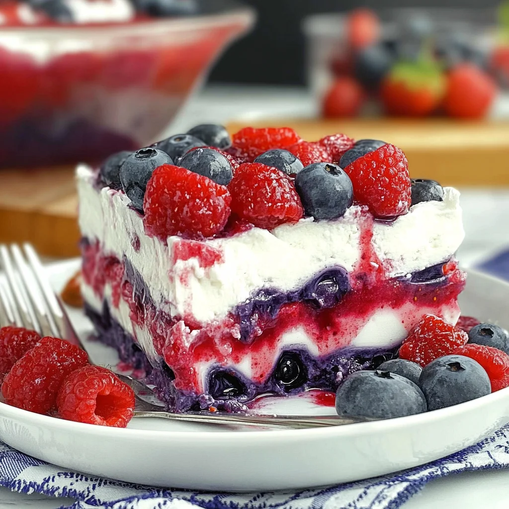 No-Bake Summer Berry Jello Lasagna: Delightfully Creamy
