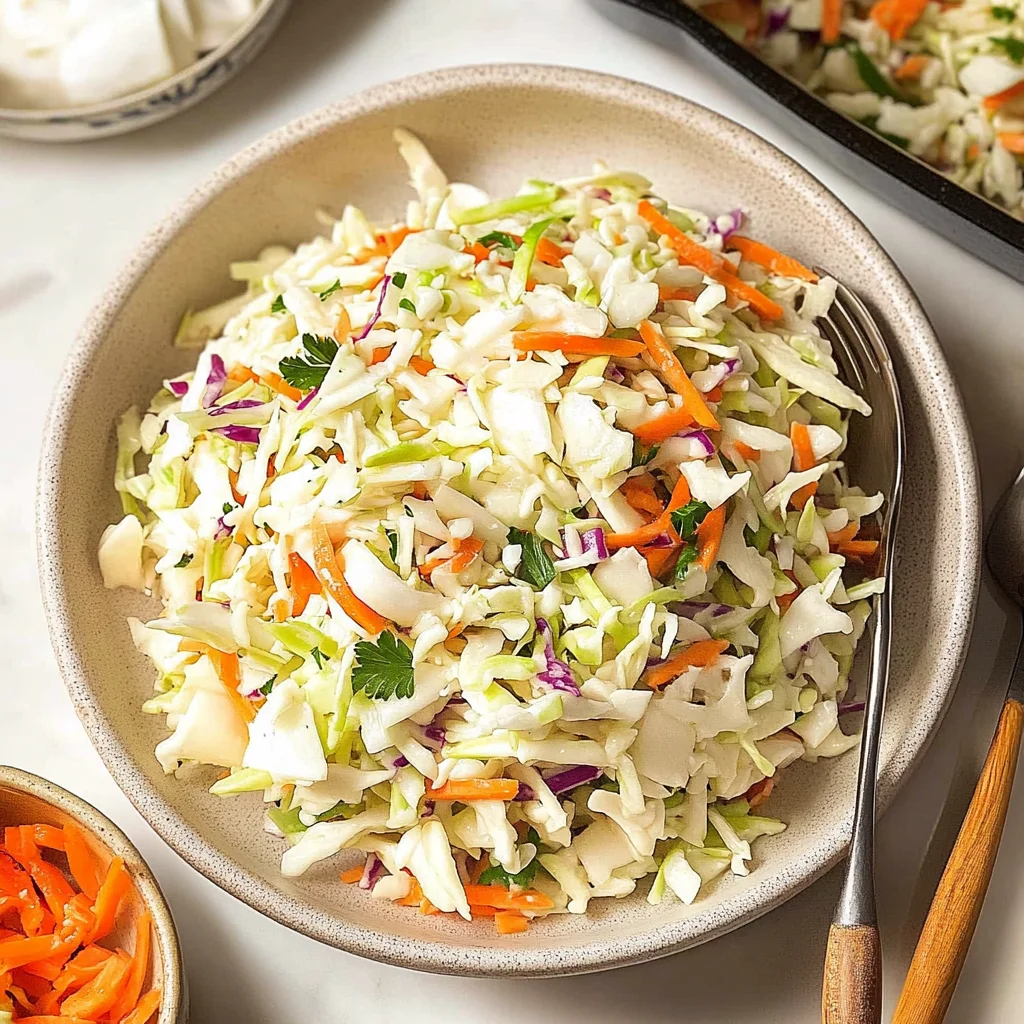 Old-Fashioned Vinegar Slaw: Zesty and Crunchy Delight