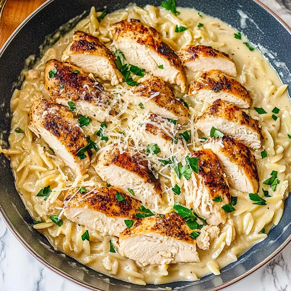 creamy chicken orzo: A Warm Hug in a Bowl