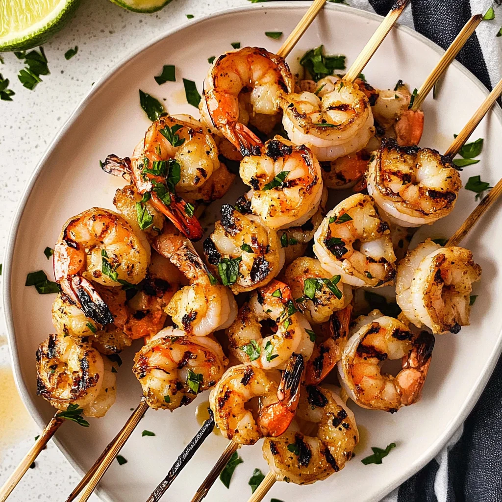 Grilled Shrimp Skewers: Zesty Garlic and Lemon Bliss