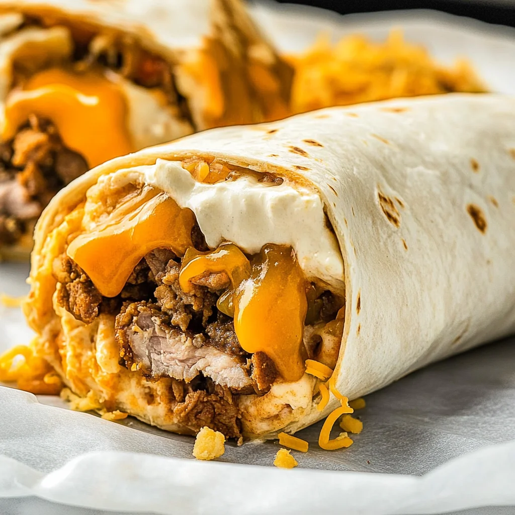 Beefy Melt Burrito: Savory and Cheesy Goodness