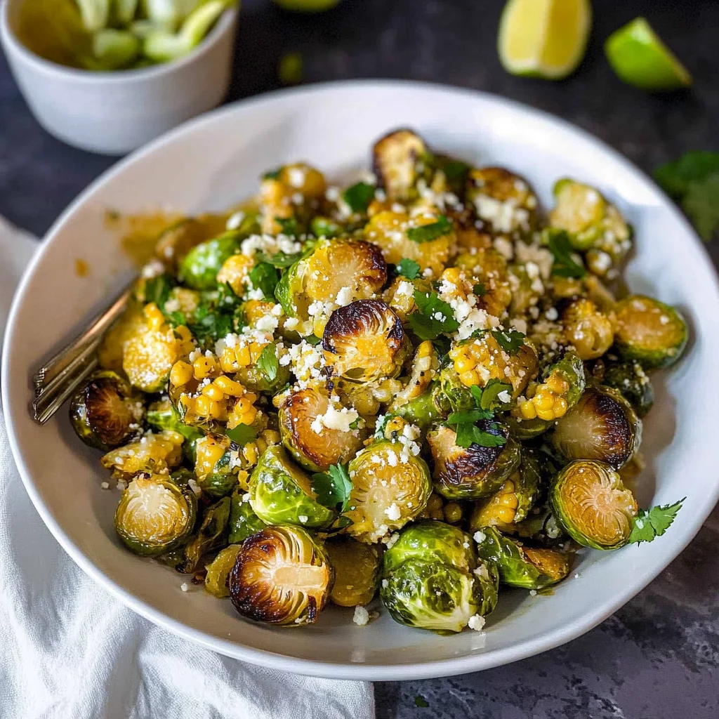 Mexican Street Corn Brussels Sprouts: Smoky and Zesty Del...