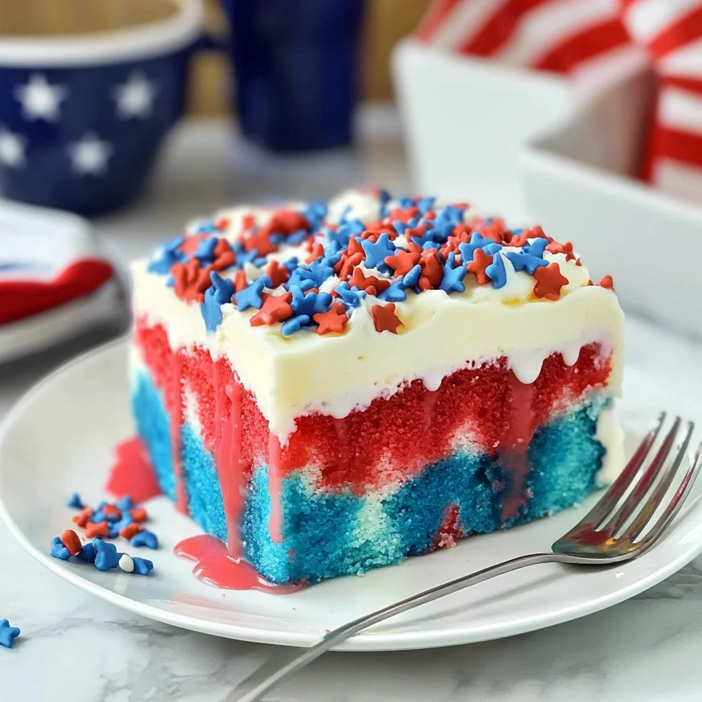Patriotic Poke Cake: A Festive Flavor Explosion