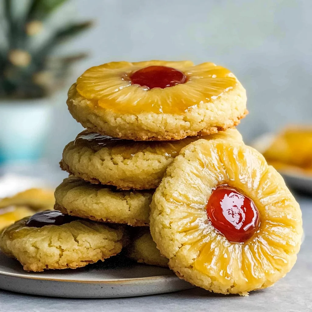 Pineapple Upside-Down Cookies: Chewy Tropical Bliss
