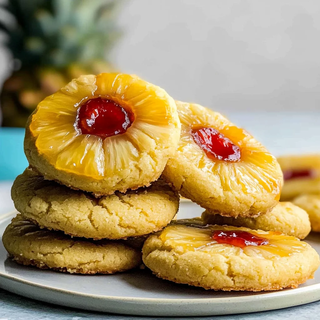 Pineapple Upside-Down Cookies: Chewy Tropical Bliss