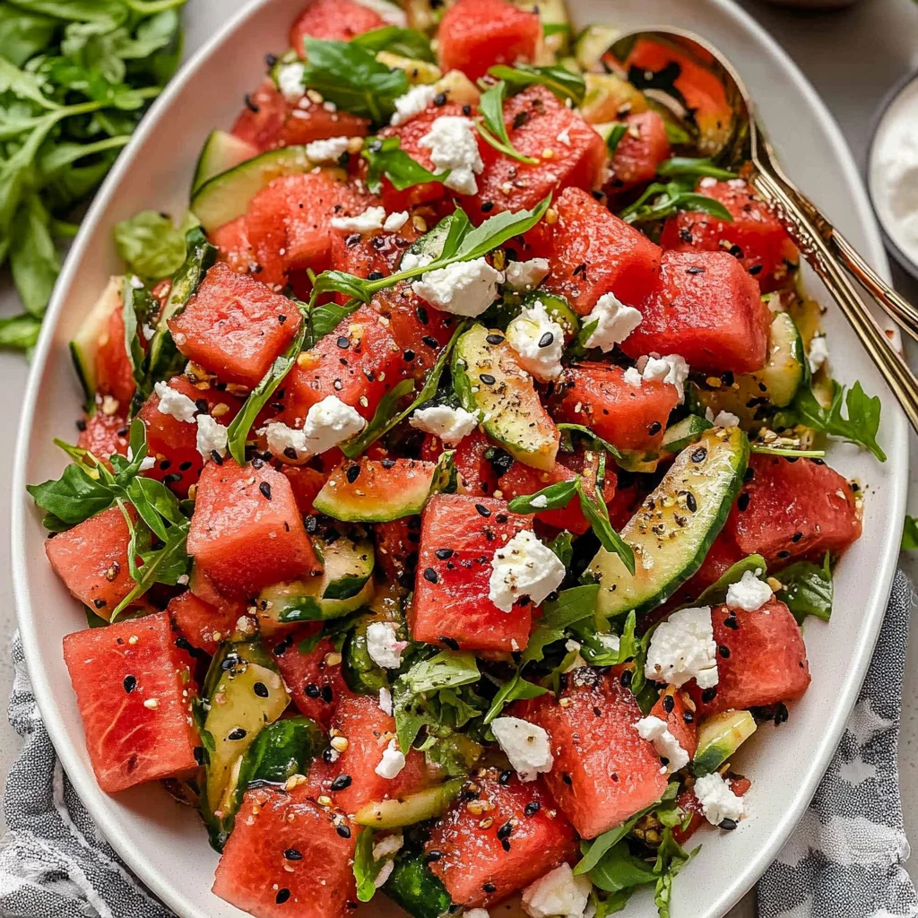 Spicy Watermelon Salad: Bold and Refreshing Delight