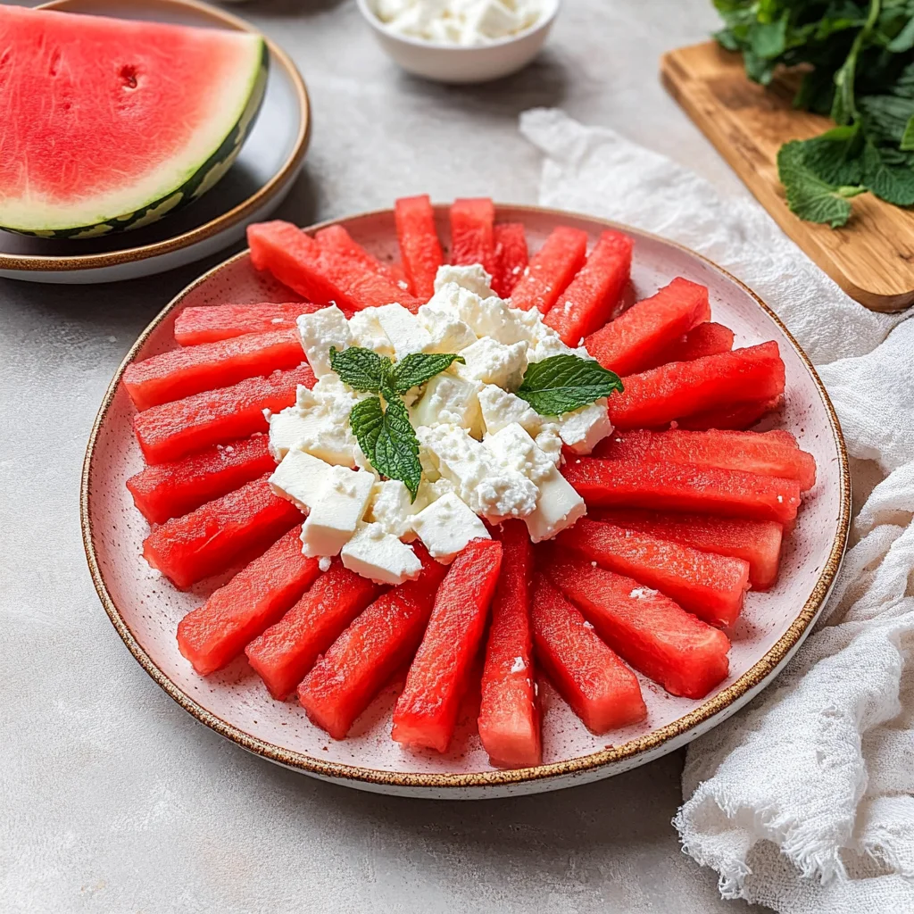 Watermelon Fries with Feta: A Refreshing Summer Snack