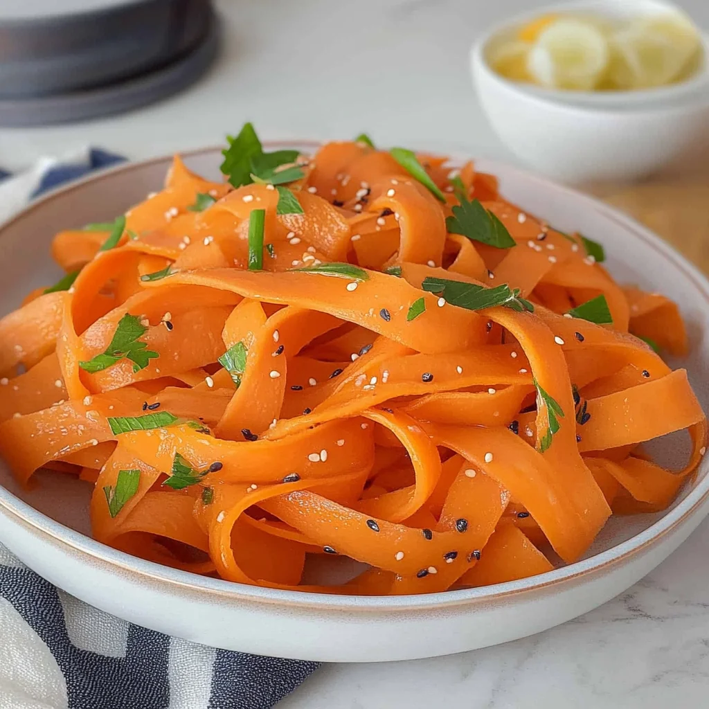 carrot ribbon salad: Vibrant and Refreshing Delight