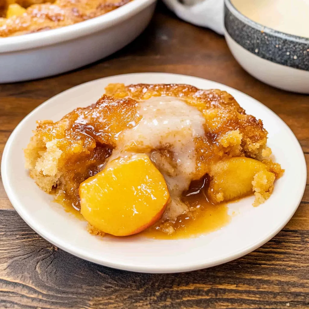 peach dump cake: Warm and Comforting Delight